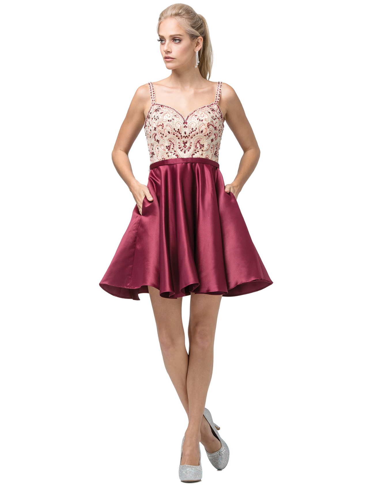 Beaded Sweetheart A-line Dress 3125 by Dancing Queen